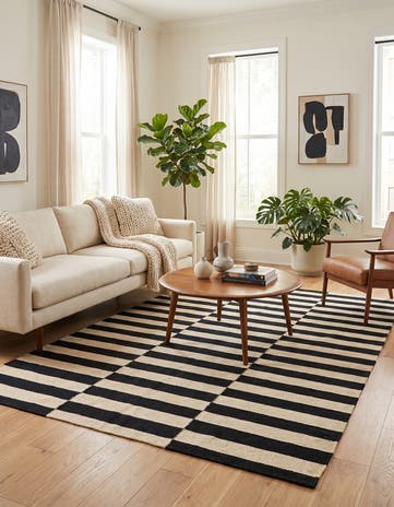 4' 2 x 6' Hand Woven Kilim Modern Wool Rug