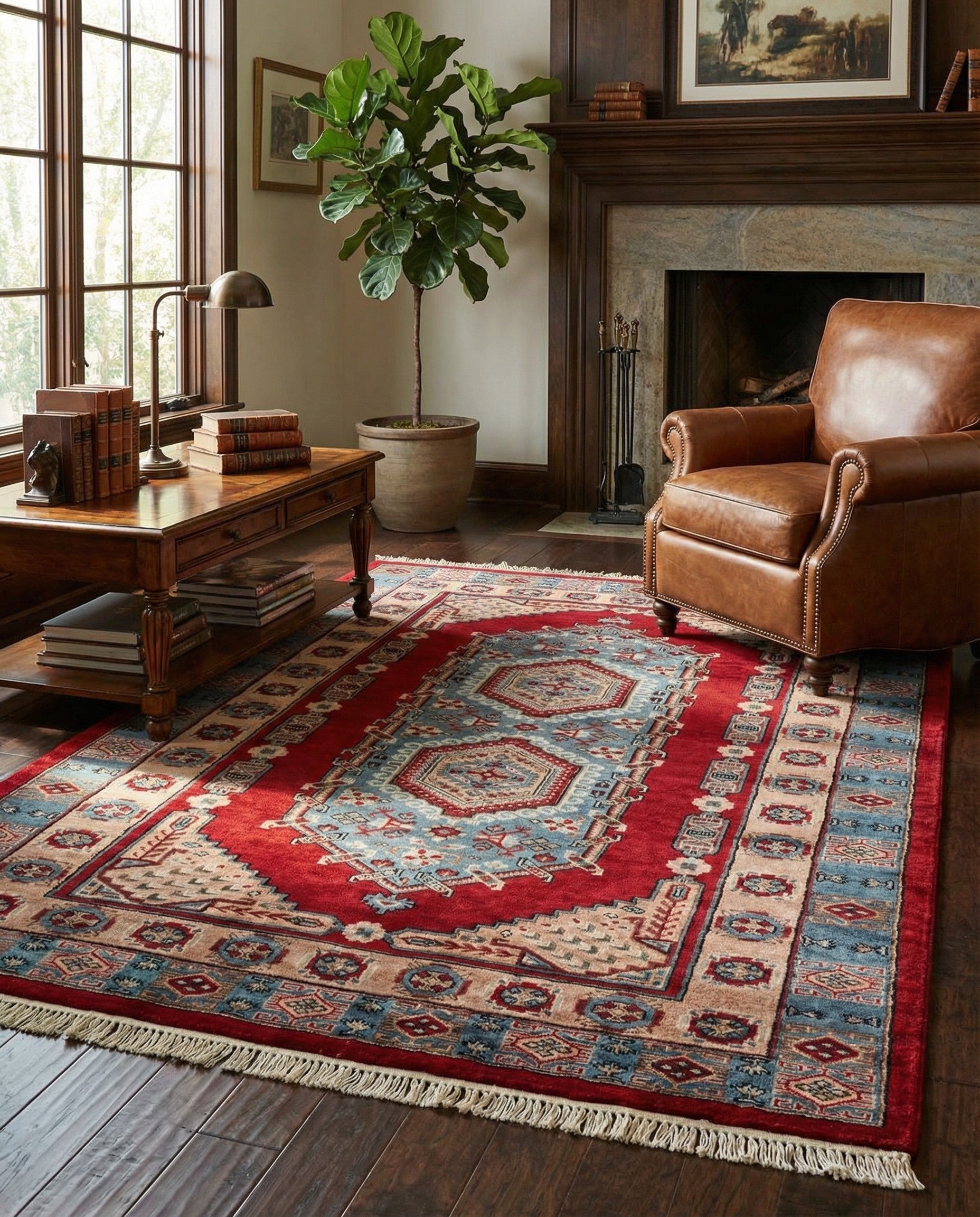 4' 2 x 5' 10 Hand Knotted Kazak Oriental Wool Rug