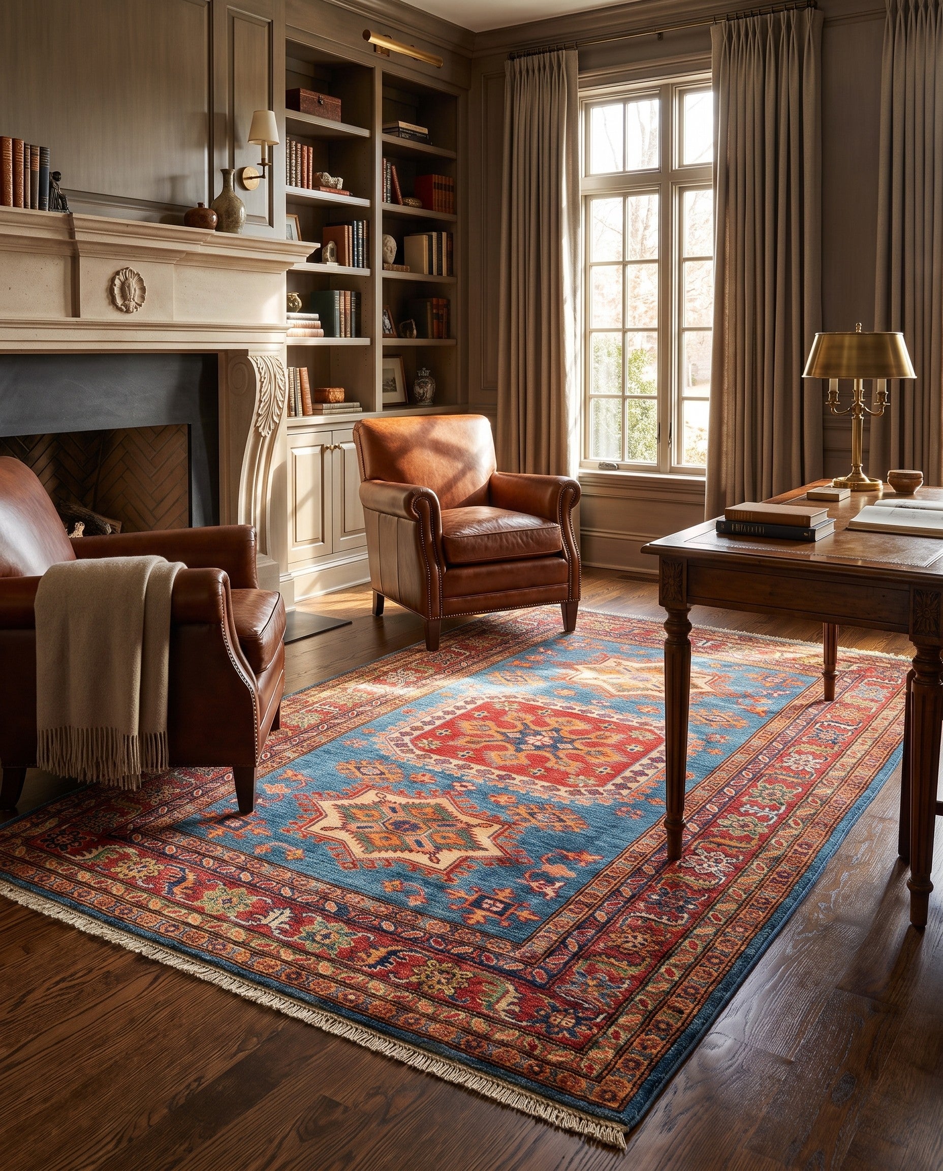 4' x 5' 10 Hand Knotted Kazak Rug