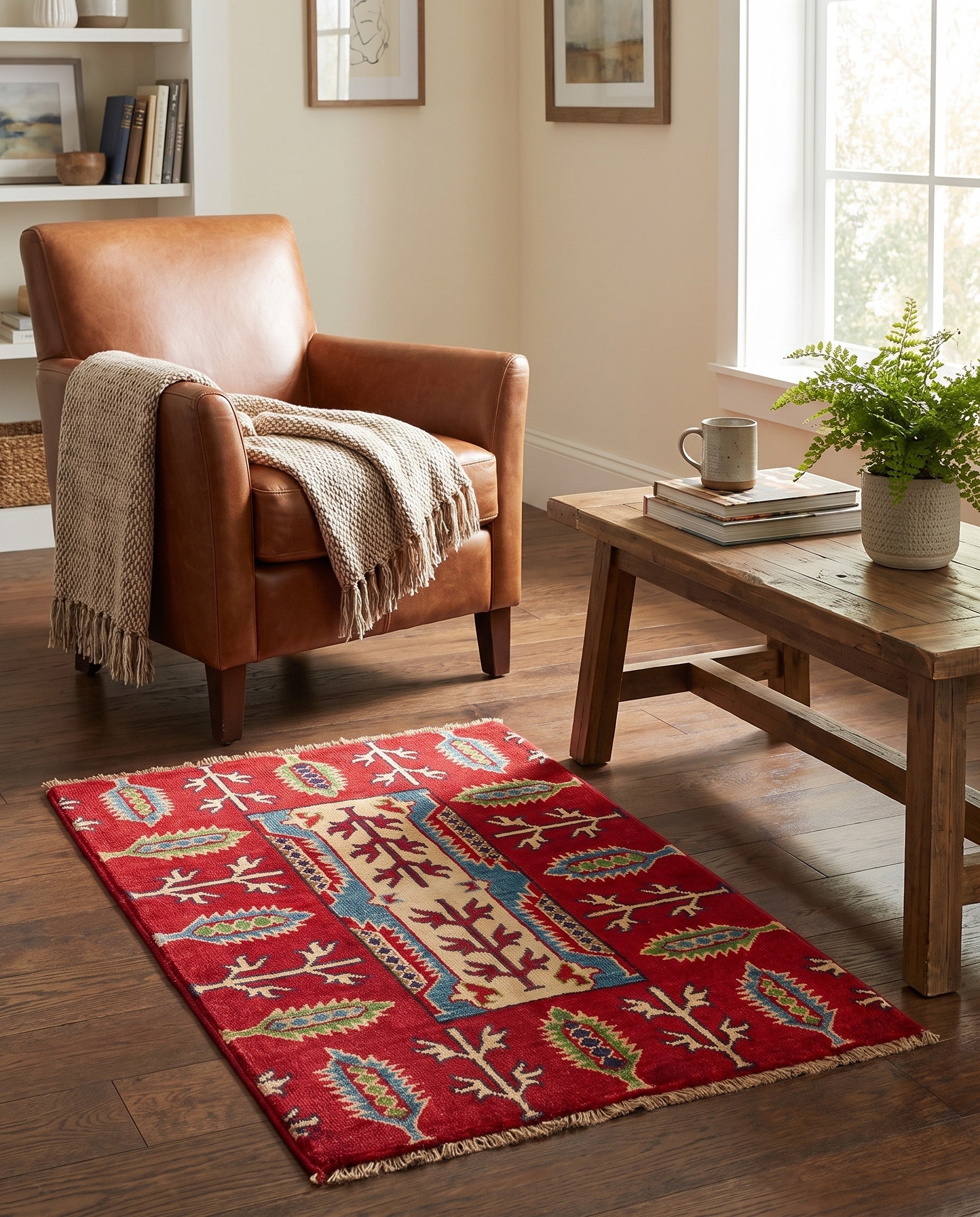 2' x 3' Hand Knotted Kazak Rug