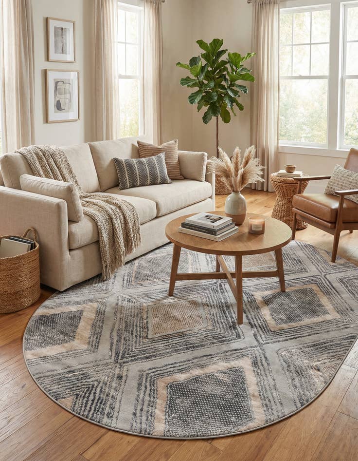 Detail image of 7' 1 x 10' Caspian Oval Rug