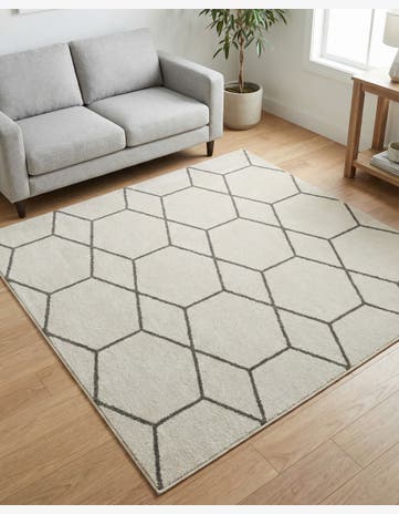 6' x 6' Trellis Frieze Square Rug