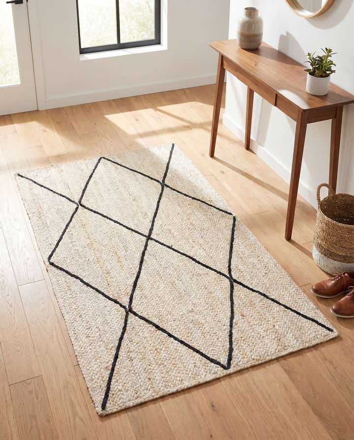 3' 3 x 5' 1 Handmade Braided Jute Rug