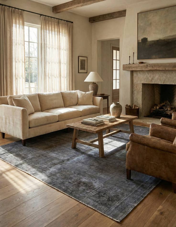 Detail image of 8' 1 x 8' 3 Hand Knotted Ultra Vintage Persian Wool Square Rug