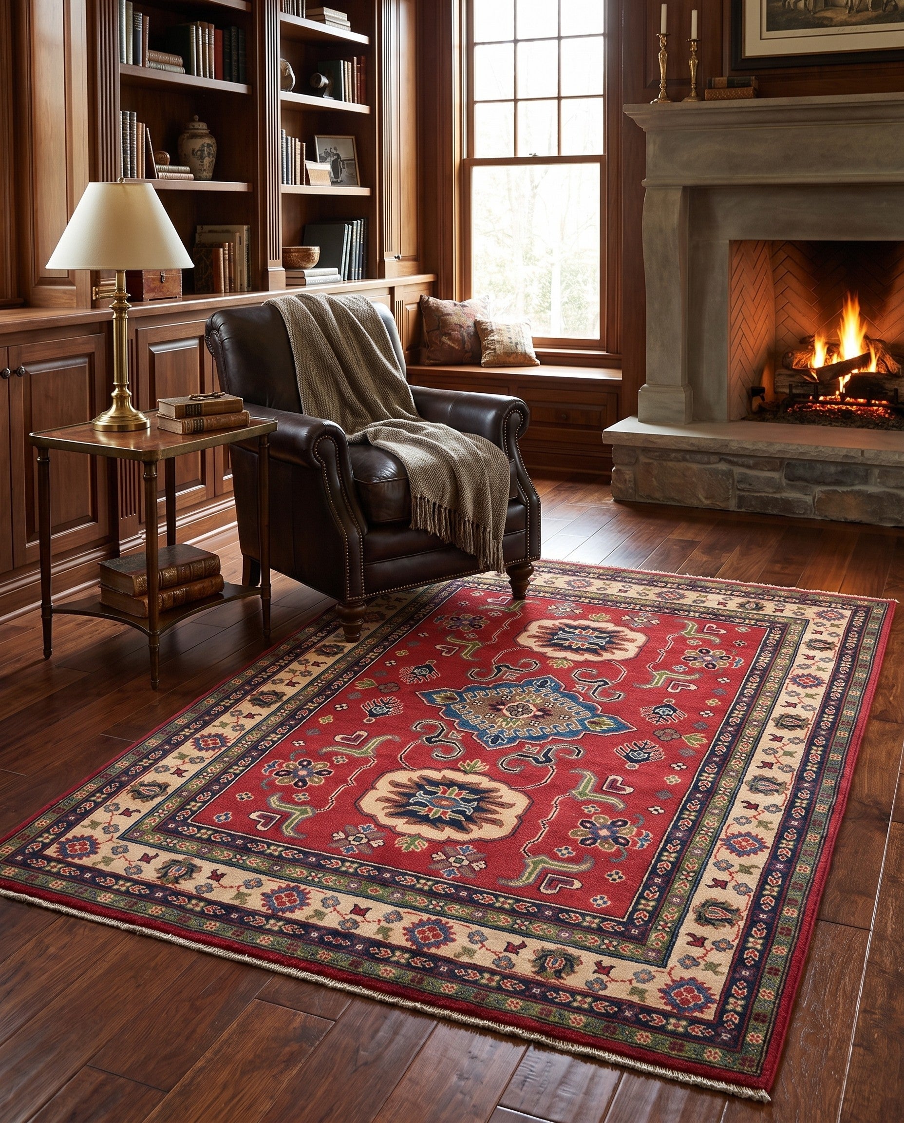 5' x 6' 9 Hand Knotted Kazak Rug