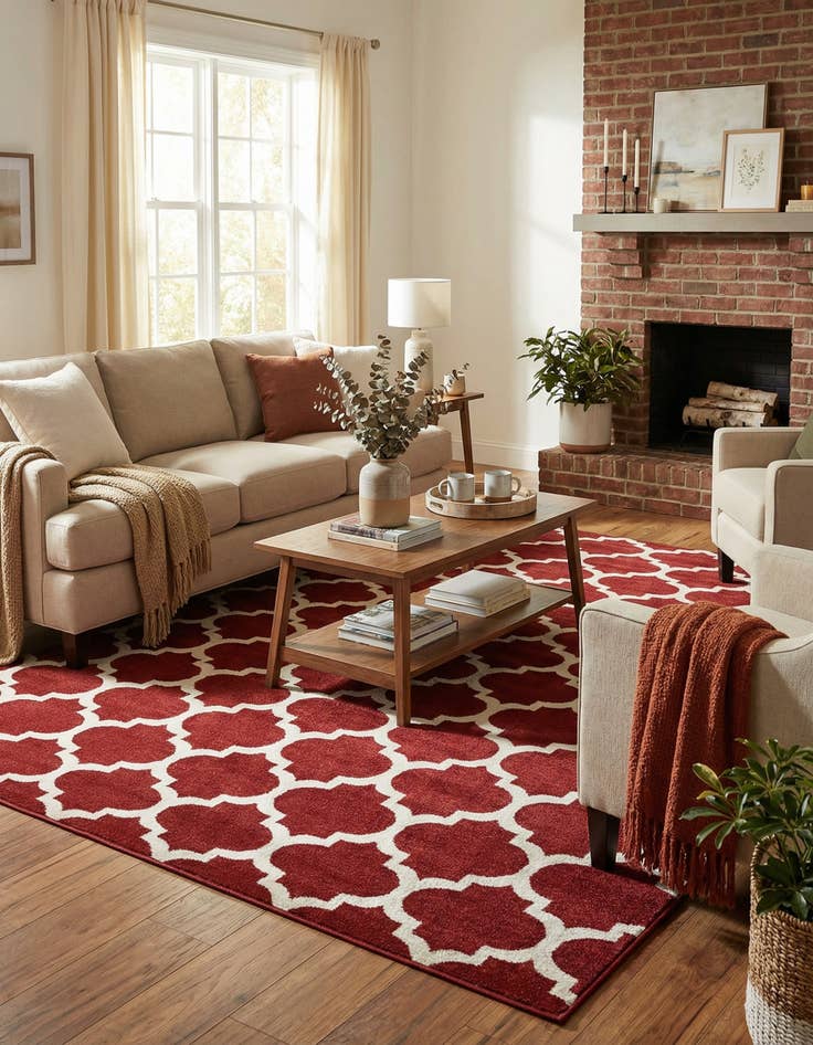 Detail image of 7' 10 x 10' Lattice Rug