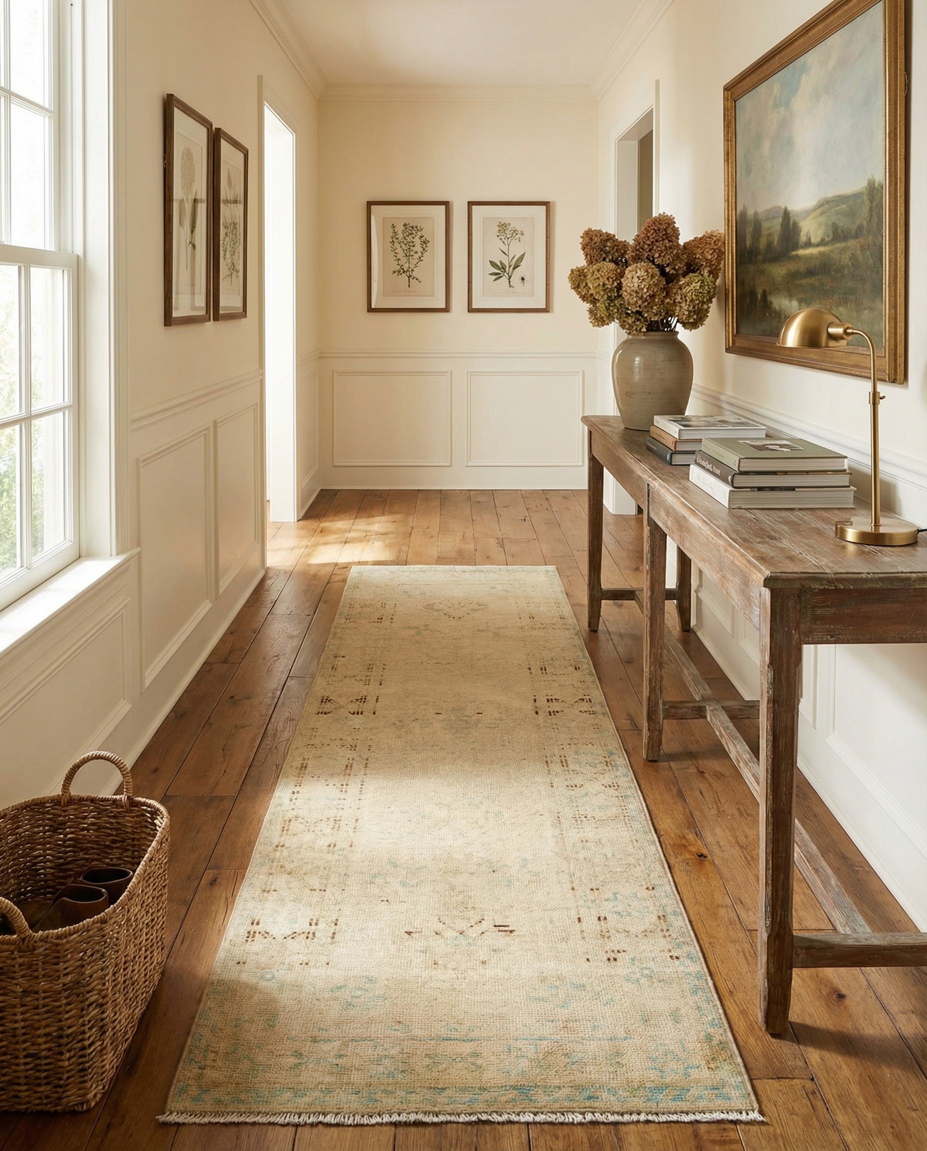 2' 11 x 5' 10 Hand Knotted Oushak Wool Runner Rug