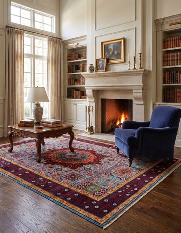 5' x 6' 8 Hand Knotted Mamluk Ziegler Rug