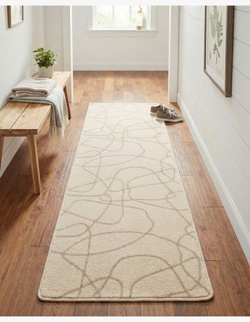 Ivory Contour Runner Rug
