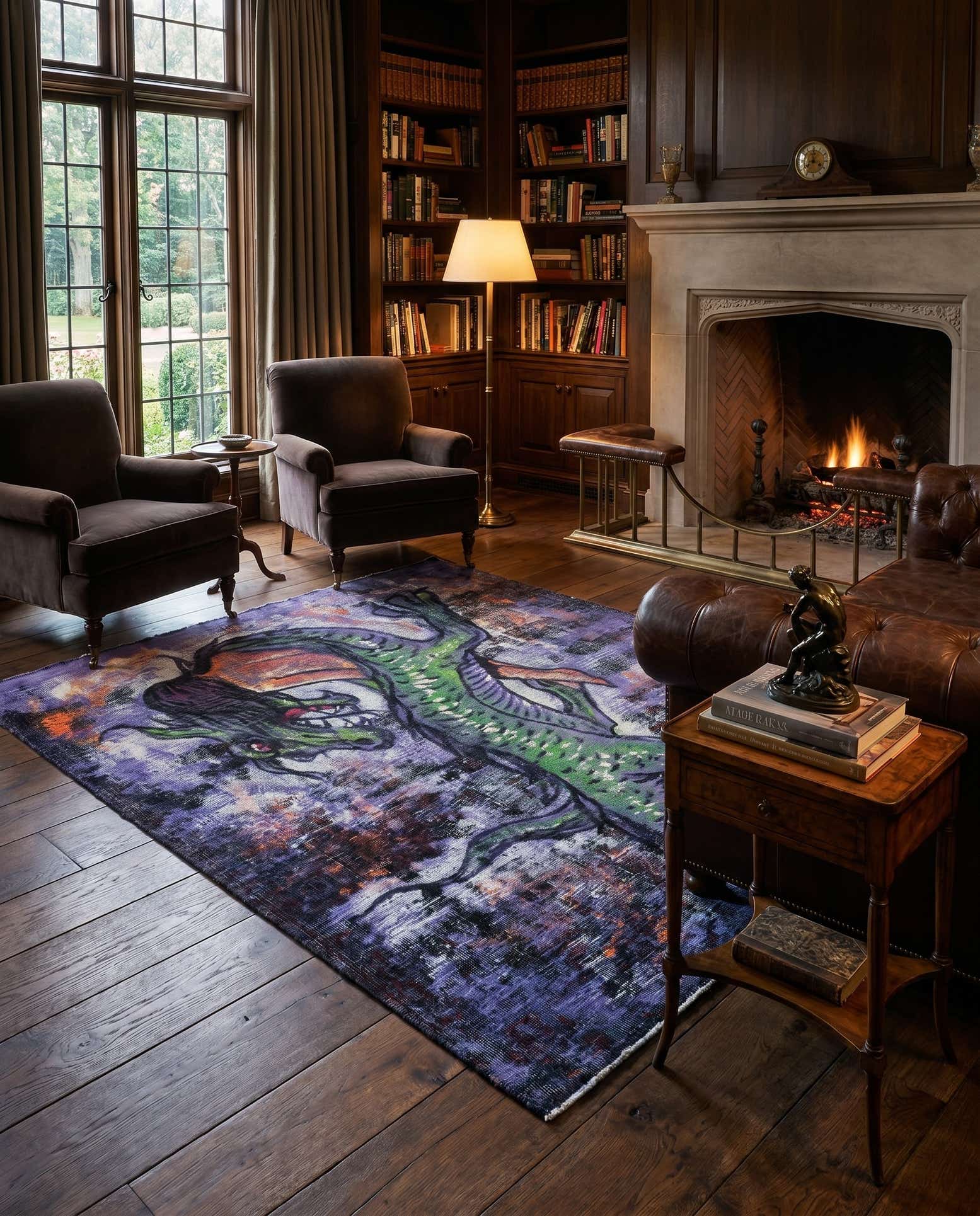 4' 10 x 5' 8 Hand Knotted Ultra Vintage Persian Wool Rug