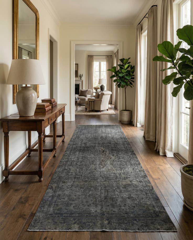 Detail image of 6' 4 x 12' Hand Knotted Ultra Vintage Persian Wool Runner Rug