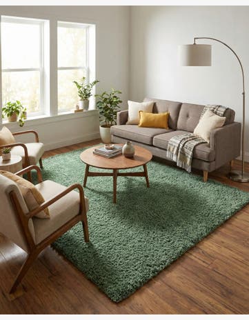 Green Everyday Shag Rug