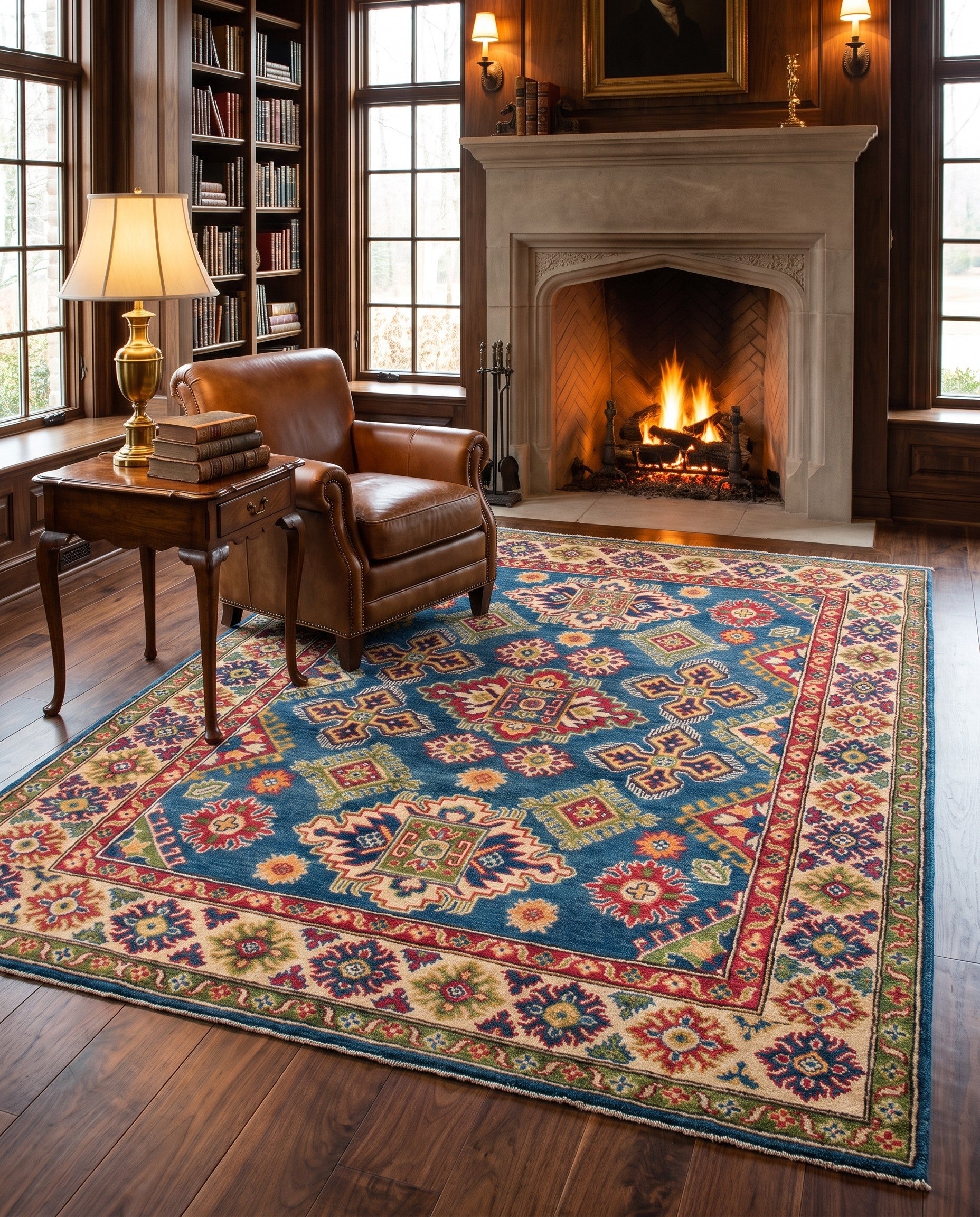 5' x 6' 8 Hand Knotted Kazak Rug