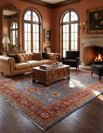 6' 9 x 9' 1 Hand Knotted Kazak Rug