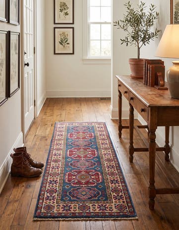 2' 1 x 5' 11 Hand Knotted Kazak Runner Rug