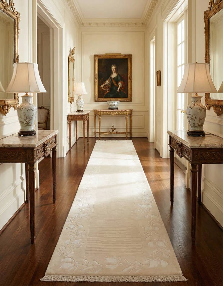 Detail image of 2' 11 x 13' 1 Hand Knotted Darya Wool Runner Rug