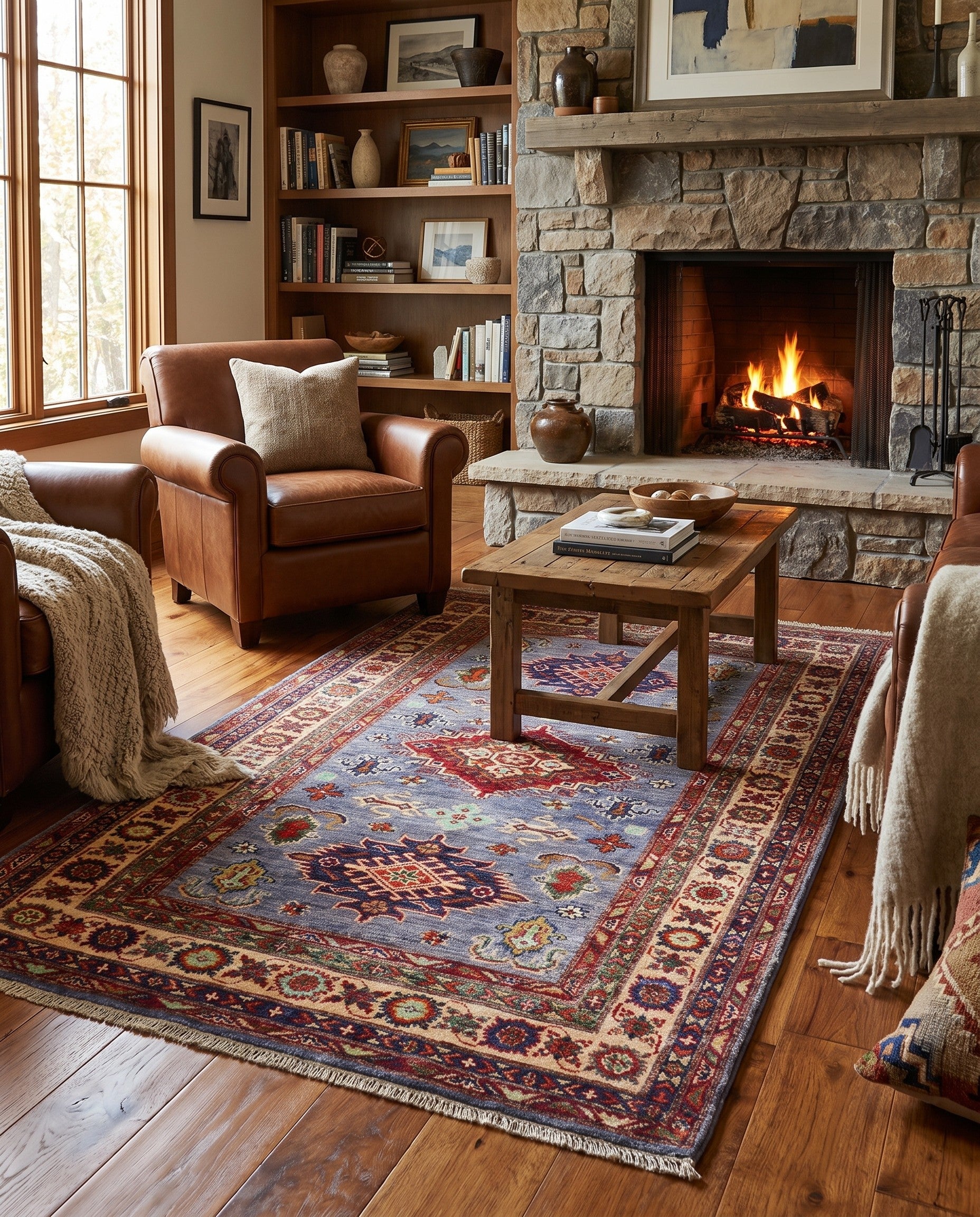 3' 4 x 5' 5 Hand Knotted Kazak Rug