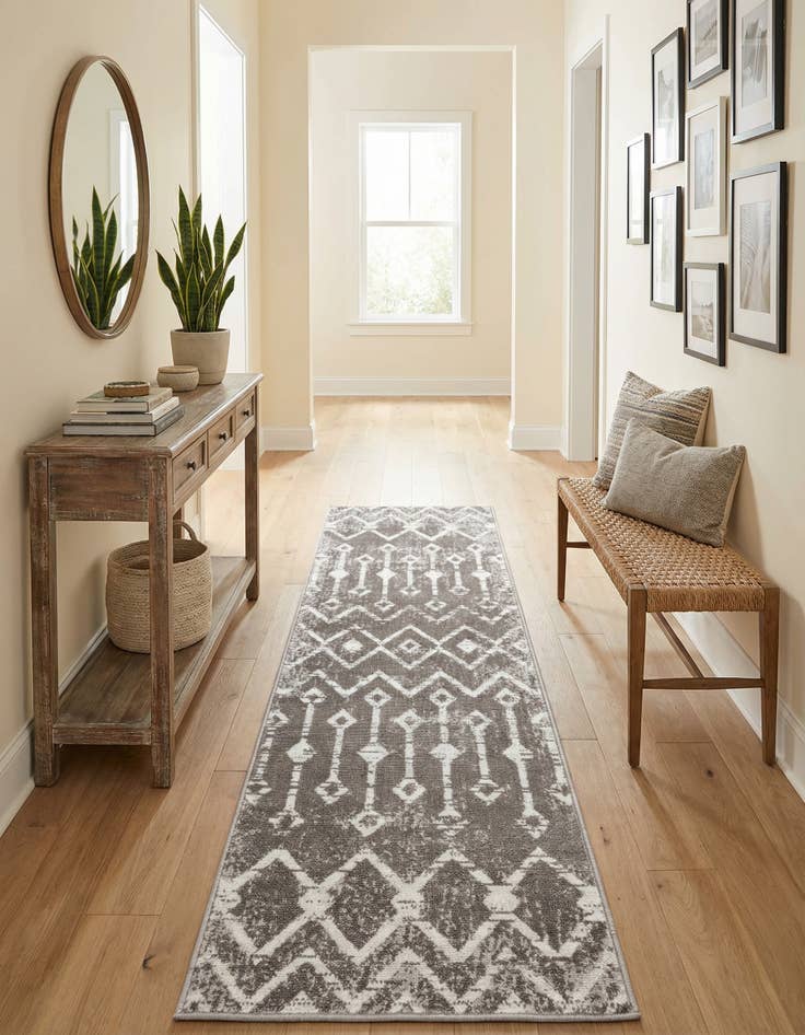 Detail image of 2' x 6' Bohemian Trellis Runner Rug