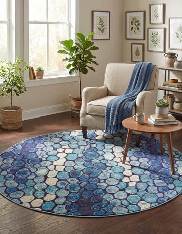 6' x 6' Washable Hyacinth Round Rug