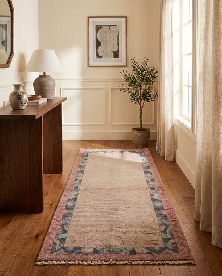 2' 4 x 4' 6 Hand Knotted Nepal Wool Runner Rug
