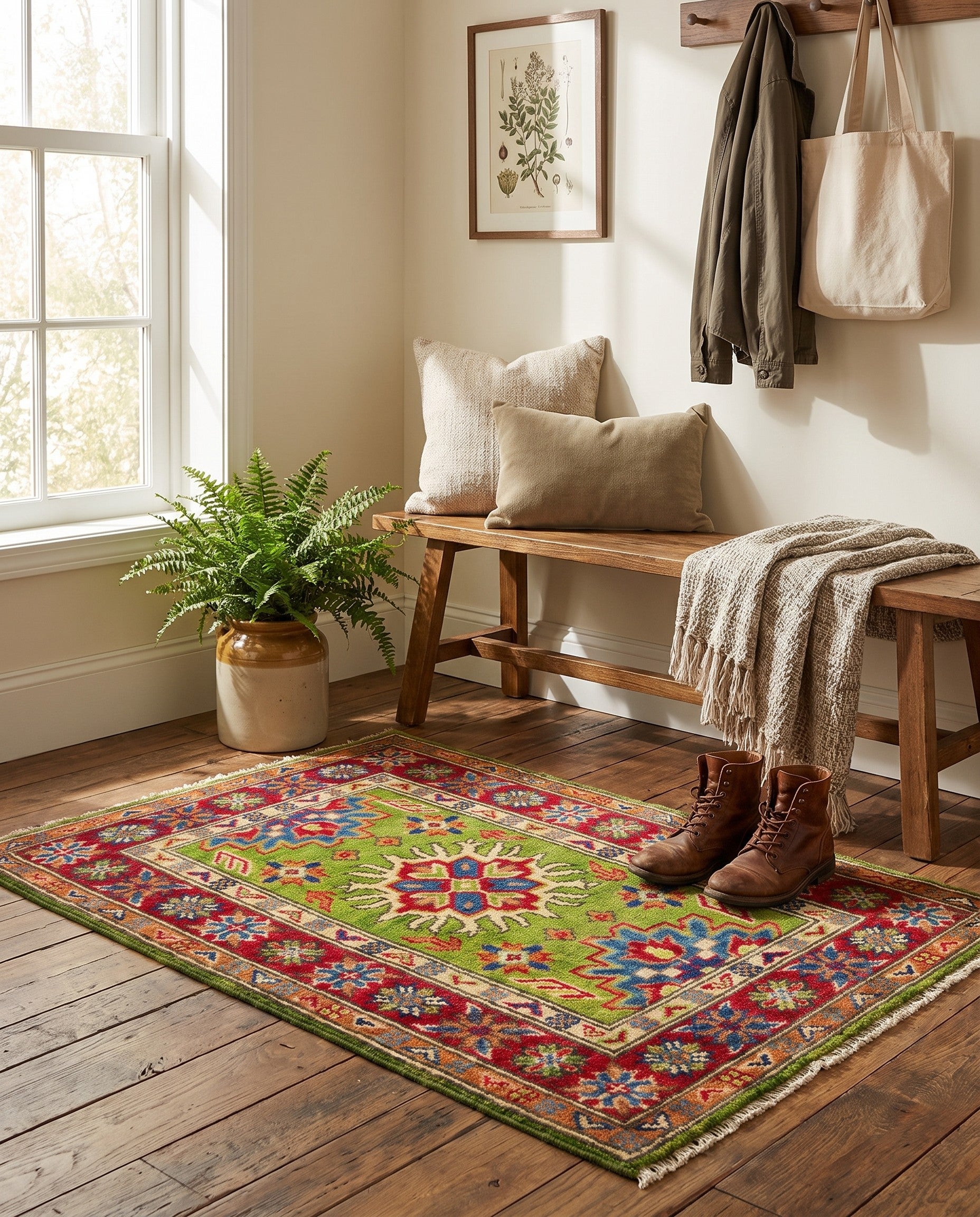 2' x 3' Hand Knotted Kazak Rug