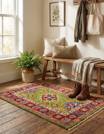2' x 3' Hand Knotted Kazak Rug