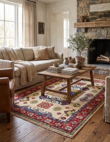 4' x 5' 11 Hand Knotted Kazak Rug