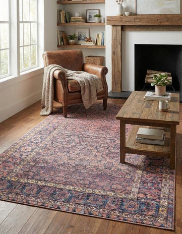 Navy Blue Washable Timeless Rug
