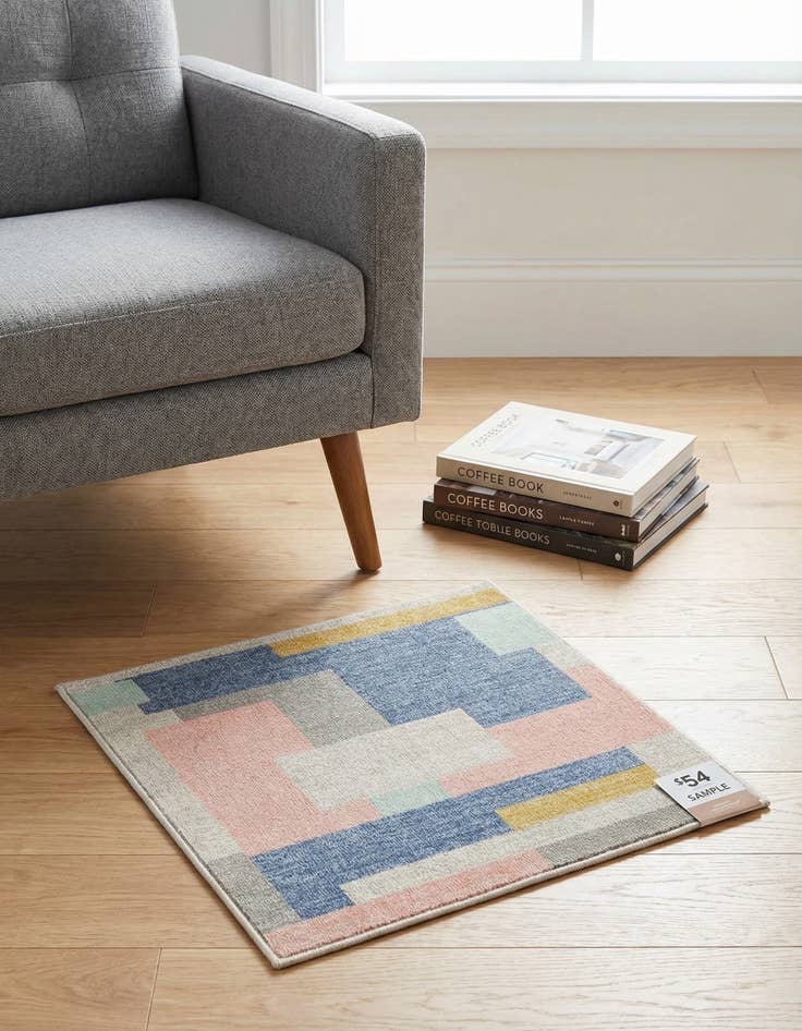 Detail image of 1' 4 x 1' 4 Lotus Sample Rug