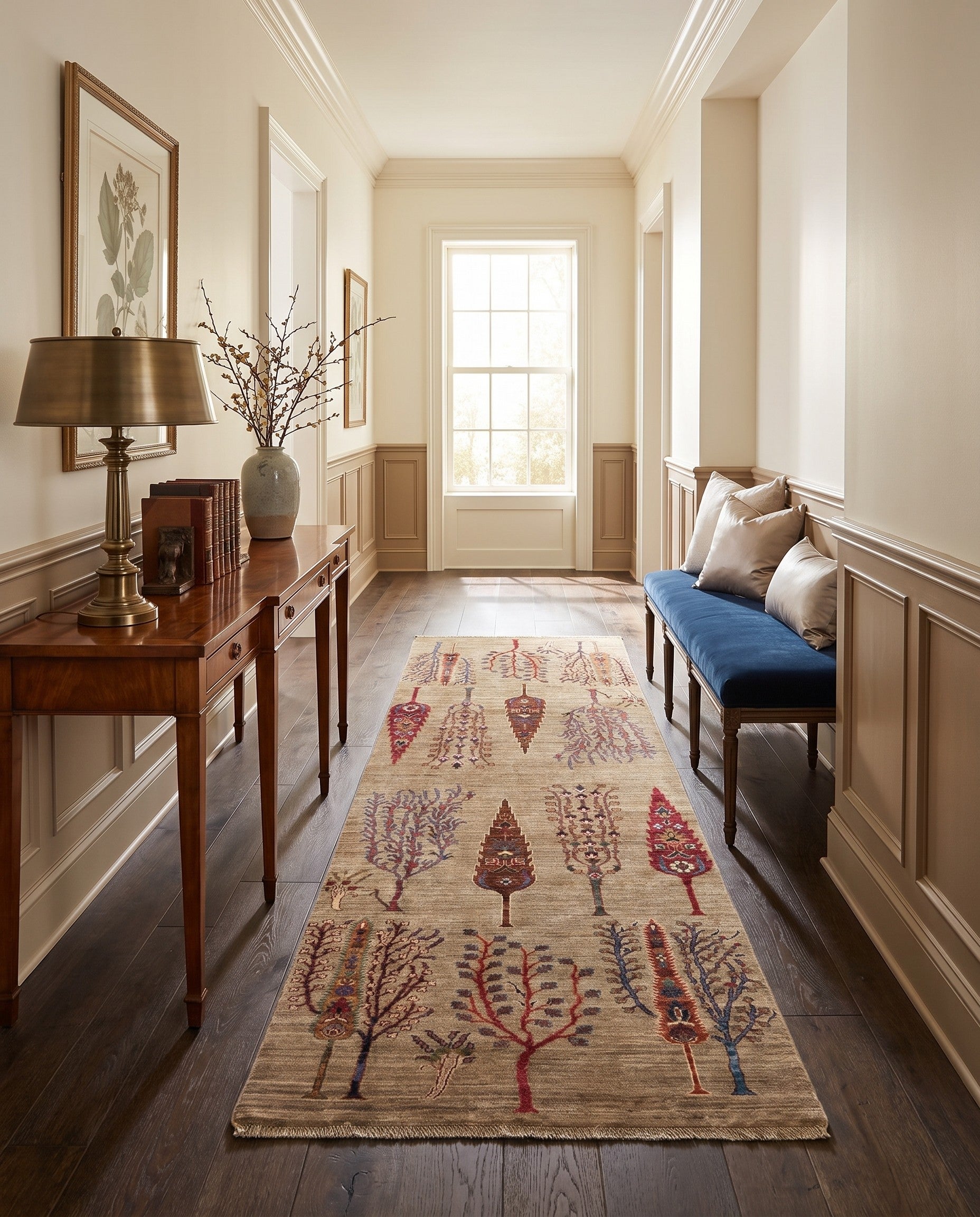 3' 6 x 9' 9 Hand Knotted Ariana Ziegler Runner Rug