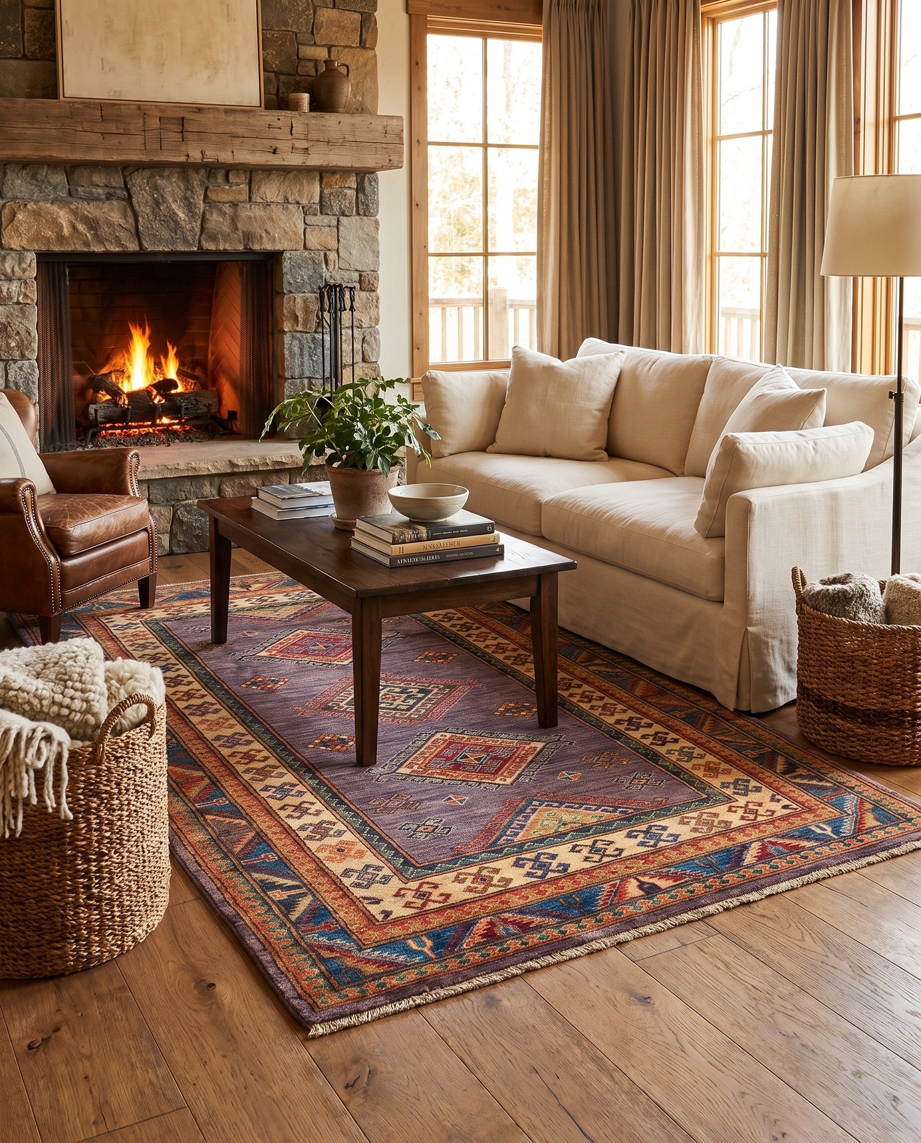 4' x 6' 1 Hand Knotted Kazak Rug