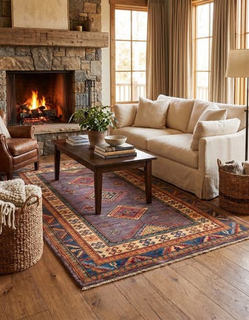 125cm x 185cm Hand Knotted Kazak Rug