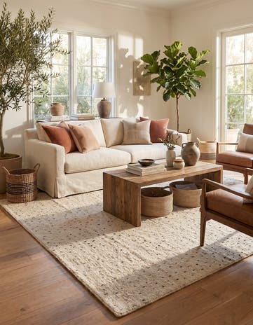 8' 2 x 9' 10 Hand Knotted Moroccan Wool Rug