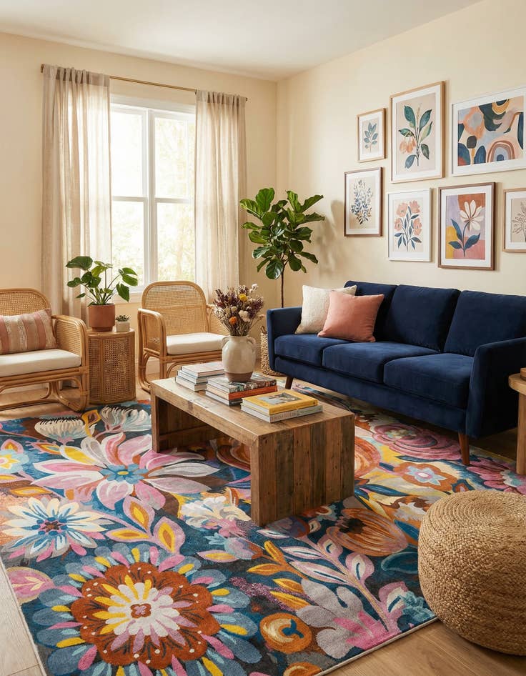 Detail image of 10' x 10' Blossom Square Rug