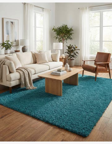 7' 10 x 11' Solid Shag Rug