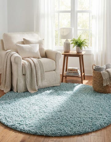 6' x 6' Zermatt Shag Round Rug