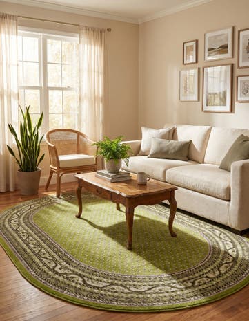 Green SoHo Oval Rug