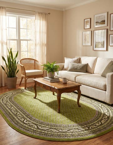 Green SoHo Oval Rug