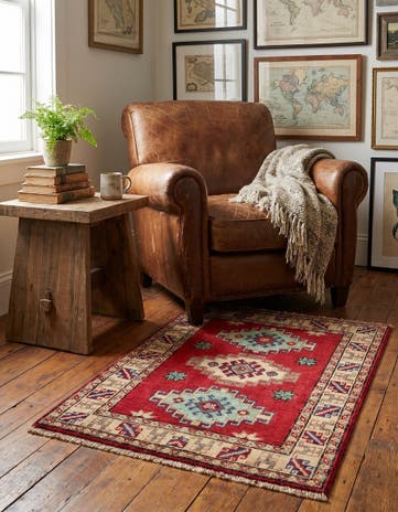 2' x 3' Hand Knotted Kazak Rug