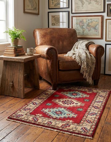2' x 3' Hand Knotted Kazak Rug