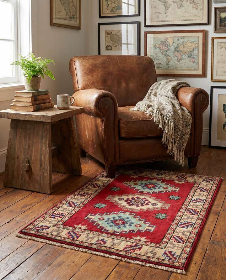 2' x 3' Hand Knotted Kazak Rug