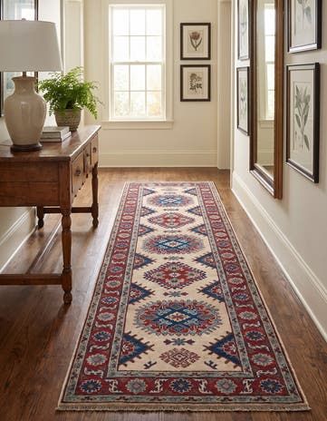 2' 9 x 9' 9 Hand Knotted Kazak Runner Rug