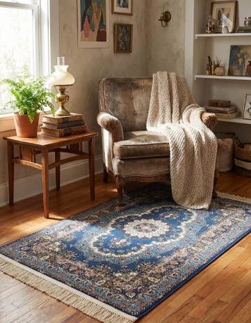Dark Blue Dynasty Rug
