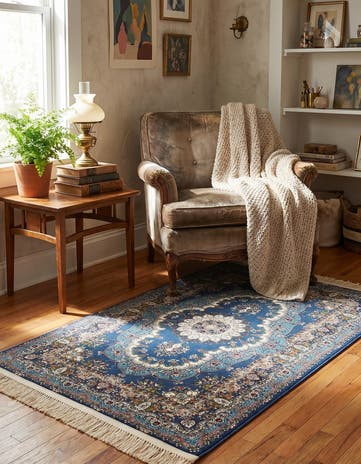 Dark Blue Dynasty Rug
