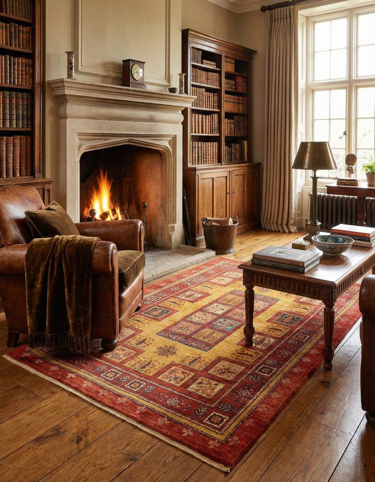 Detail image of 3' 6 x 5' 5 Kashkuli Wool Rug