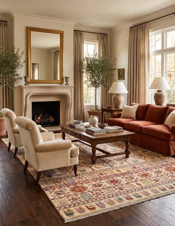 5' 11 x 8' 2 Hand Knotted Ariana Ziegler Rug