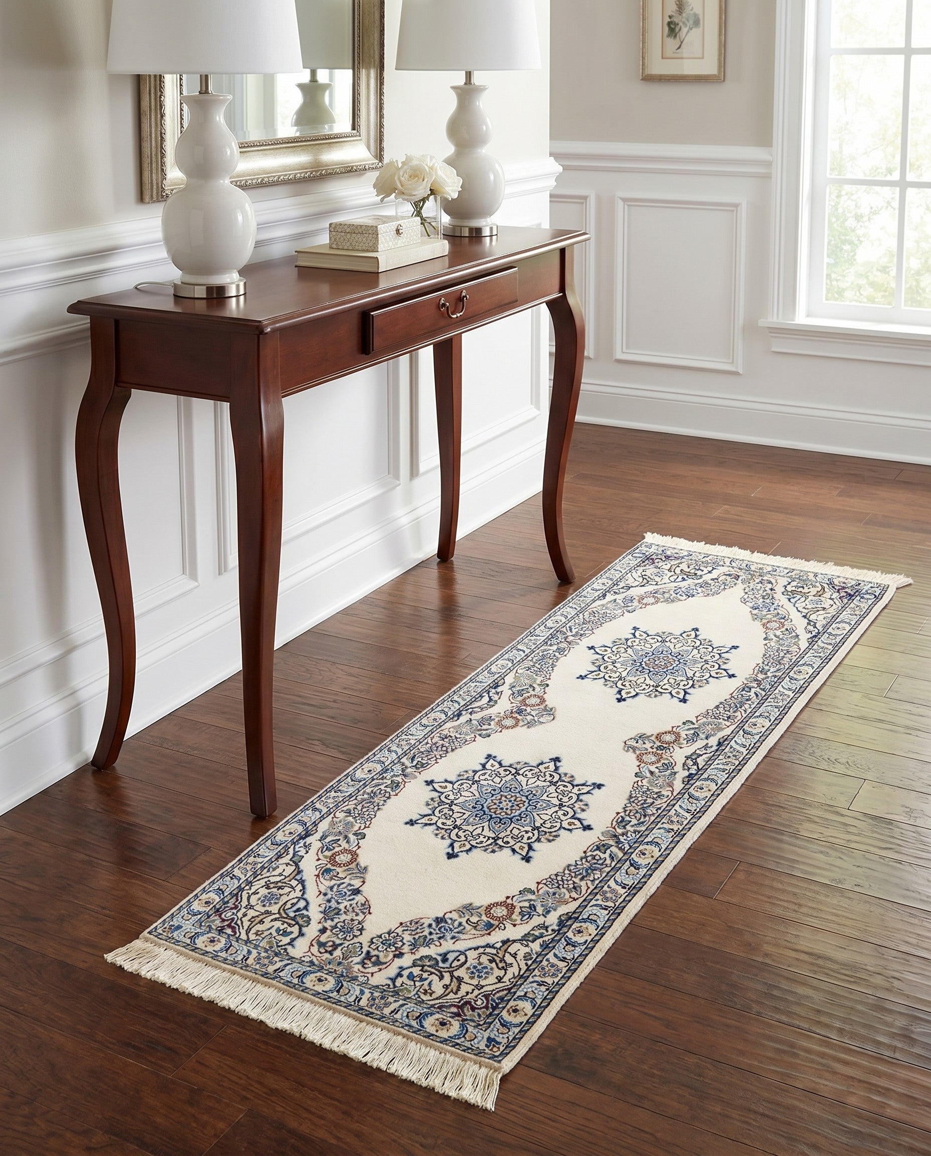 1' 7 x 5' 5 Hand Knotted Nain Rug