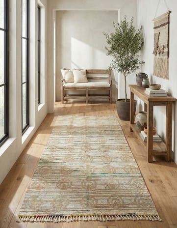 5' x 10' 1 Hand Knotted Moroccan Wool Runner Rug