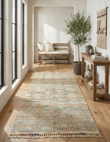 5' x 10' 1 Hand Knotted Moroccan Wool Runner Rug
