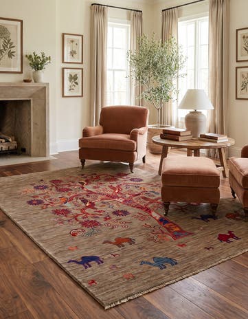 4' 1 x 5' 10 Hand Knotted Ariana Ziegler Rug